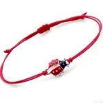 Ladybug, Handmade Red String Bracelet