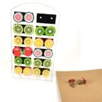 Set of 12 Fun Fruit Stud Earrings - Image 2