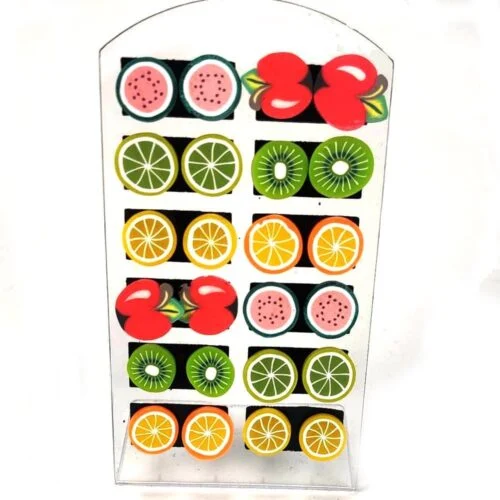 Set of 12 Fun Fruit Stud Earrings - Image 6