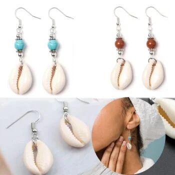 Shells, modern earrings with stainless steel hooks