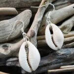 Shells, modern earrings with stainless steel hooks - Image 2