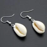 Shells, modern earrings with stainless steel hooks - Image 4