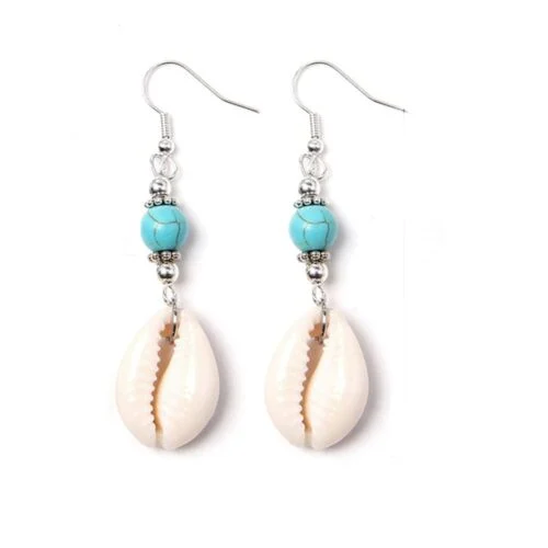 Shells, modern earrings with stainless steel hooks - Image 8