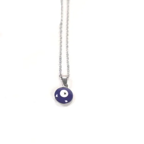 Blue Eye, beautiful pendant with chain, Steel - Image 6