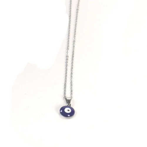 Blue Eye, beautiful pendant with chain, Steel - Image 5