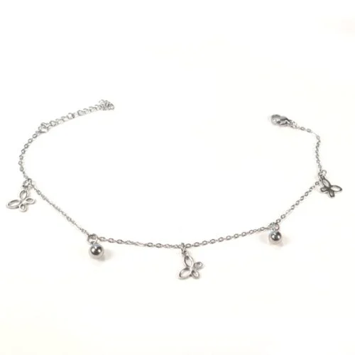 Stainless steel anklet with dangling charms, in several variations - Image 4