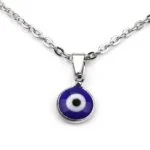 Blue Eye, beautiful pendant with chain, Steel - Image 4