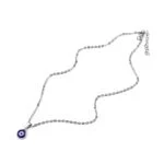 Blue Eye, beautiful pendant with chain, Steel - Image 2
